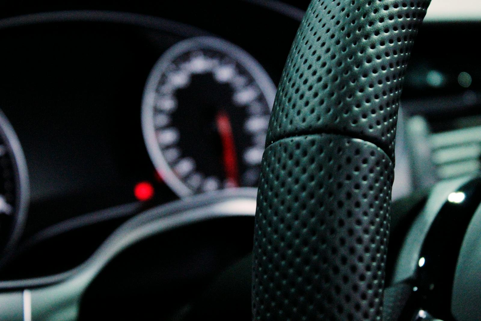 Shallow Depth of Field Photo of Steering Wheel